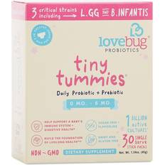 LoveBug Probiotics Tiny Tummies For Babies 0 -6 Mo 30 Packets
