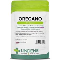 Lindens Vitamins & Supplements Lindens Oregano Oil 25Mg Capsules 100 100