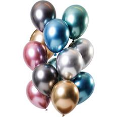 Grijs Latex ballonnen Folat Chrome Ballonnen Treasures Premium 33cm 12 Stuks