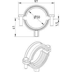 Blucher Rørholdere Blucher Rørbærer ø50mm m/EPDM sf