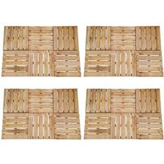 vidaXL 24 pcs Decking Tiles 50x50 cm Wood Brown