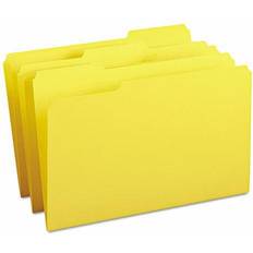 Yellow Binders & Folders Smead Colored File Folders, 1/3-cut Tabs: