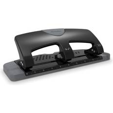 Hole Punchers Three-Hole Paper Punch,20 Sheets,Blk/Gry