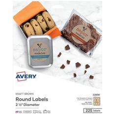 Brown Label Makers & Labeling Tapes Avery Round Easy Peel Labels, 2-1/2"