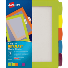 Office Supplies Avery Ultralast Big Tab Plastic Dividers, 5