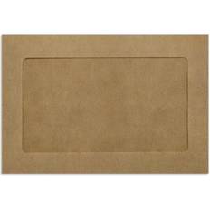 Brown Window Envelopes LUX Moistenable Glue Window Envelope 6"x9" 50-pack