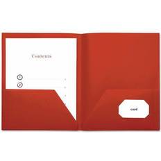 Two-pocket Plastic Folders, 100-sheet Capacity, 11 X