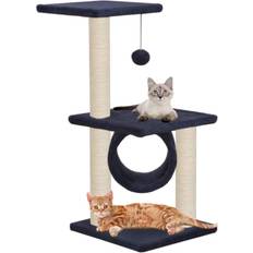 vidaXL Kradsetræ Til Katte Med Sisal-Kradsestolper 65 cm Mørkeblå