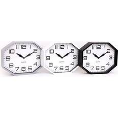 The Home Fusion Company Octagonal Wall 32 x 26cm Black Grey Or White/Grey Wall Clock