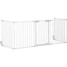 Pets Pawhut Pet Safety Gate 5-Panel Playpen Fence 300x3x74.5cm