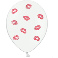 Runde Latexballoner PartyDeco Latex Balloons with Red Lips 30cm 6pcs