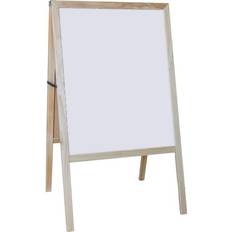 Noir Chevalets Marquee Easel (Natural Hardwood) White Dry Erase/Black Chalk