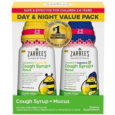 Vitamins & Supplements Zarbee's Children's Cough Syrup Mucus Day & Night Value Pack, 2-6 Years Natural Mixed Berry 4.0 fl oz x 2 pack