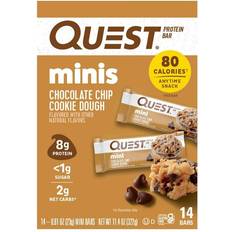 14 oz Quest Nutrition Mini Protein Bars Chocolate Chip Cookie Dough 14 Bars 0.81 oz (23 g) Each