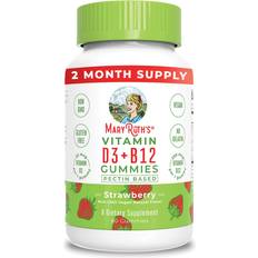 Vitamin D3 B12 Gummies Pectin Based Strawberry 60 Gummies