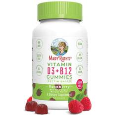 Vitamin gummies MaryRuth Organics Vitamin D3 B12 Pectin Based Gummies Raspberry 60 Gummies