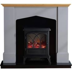 Hurst Oak & Grey Fire Suite