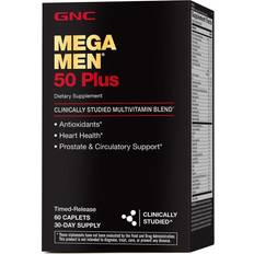GNC Mega Men 50 Plus Multivitamin, 60 Timed-Release Caplets