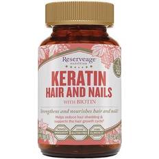 Keratin hälsokost och kosttillskott Reserveage Nutrition Keratin Hair & Nails with Biotin 60 Capsules