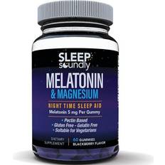 Vitamins & Minerals Sleep Soundly 60-Count Melatonin With Magnesium Gummies White White 60 Ct