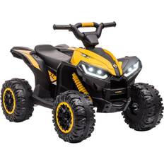 Música Cuatrimotos Homcom 12V Quad Bike Kids Ride on Car Yellow