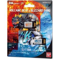 Digimon kort Bandai Digimon Volcanic Beat & Blizzard Fang DiM-kort Utvidgning för Digimon Vital Armband Fitness Tracker Watch Träna din Digimon och slåss med dina vänner, flerfärgad, (NT58680)