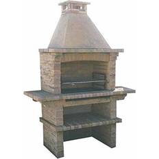 Huge Mediterrani Stone Masonry BBQ