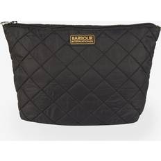 Barbour Toiletry Bags & Cosmetic Bags Barbour International Large Chicane Quilted Washbag Black