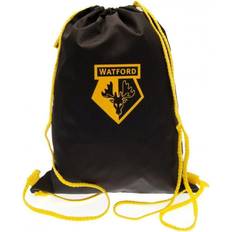 Keltainen Gymsäkit Watford FC Crest Drawstring Gym Bag (One Size) (Black/Yellow)