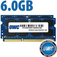 OWC 6GB DDR3 SO-DIMM PC3-8500 1066MHz CL7 Dual Channel Kit (1x 2GB 1x 4GB)