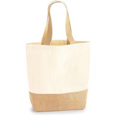 Westford Mill Canvas Henkeltasche Mit Jute Boden - Natur