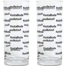 Black Drink Glasses Kosta Boda Salong Betong Highball Drink Glass 33cl 2pcs