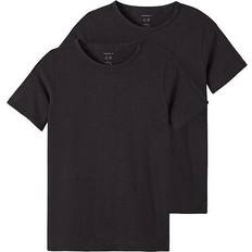 Svarte T-skjorter Name It Basic T-shirt 2-pack - Black (13209164)