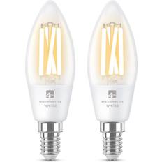 4lite 4L18007X2 WiZ Connected Candle Filament White WiFi LED Smart Bulb-E1