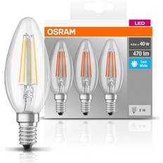 E14 Lámparas LED Osram LED Base Lampe mit E14 40 Watt Kaltweiß 3er-Pack