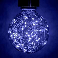 Prolite LED G95 Globe 1.7W B22 Star Effect Funky Filaments Blue Clear Polycarbonate