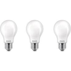 Lyskilder Philips LED pære 7W/827 (60W) mat 3-pak E27
