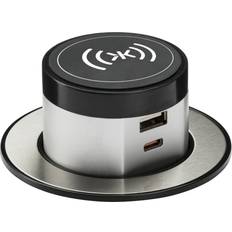 Dual usb charger Knightsbridge Wireless Desktop Charger with Pop-Up Dual USB Charger