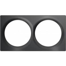 Fibaro Kabelclips & Fastgøring Fibaro Walli Line Double Cover Plate Anthracite