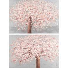 Pink - Træ Billeder Dkd Home Decor Træ (120 x 3,5 x 80 cm) (2 enheder) Billede