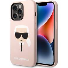 Skal till iphone 14 Karl Lagerfeld iPhone 14 Pro Skal Liquid Silicone Rosa