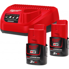 Milwaukee Laddare Batterier & Laddbart Milwaukee M12 NRG-302 Laddpaket