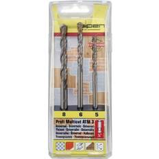 Hårdmetal Multibor-sæt 3 dele MultiCut 100803100 1/4 (6,3 mm) 1 Set