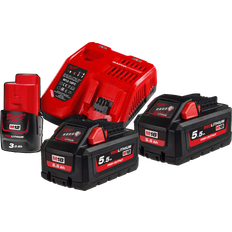 Milwaukee 18v Batterisæt M18 High Output Hnrg-552 2x5,0ah M/lader