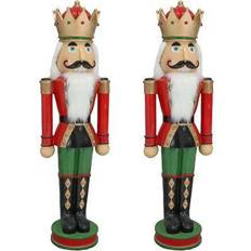 Sunnydaze Matthias the Nutcracker Prince Figurine 37" 2pcs