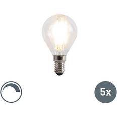 Luedd Sæt med 5 E14 dæmpbare LED-glødekuglelamper 5W 470lm 2700K