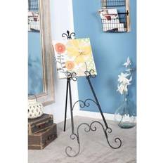 Ridge Road Décor Dcor 49" Traditional Metal Easel In Black Black 49in Wall Decor