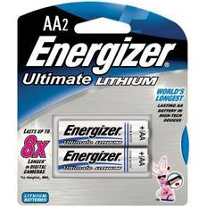 Batteries Batteries & Chargers Energizer Lithium Batteries, AA, 2/Pack