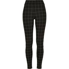 Bianco - Donna Collant Urban Classics Ladies Check High Waist Leggings