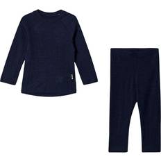 Reima Underställ Barnkläder Reima Kid's Wool Base-Layer Set Kinsei - Navy